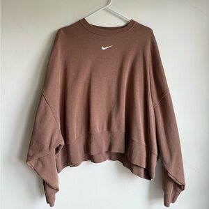 Nike Brown Fleece Oversized Sweatshirt